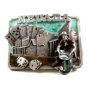 1982 State of Nevada Enameled Belt Buckle by Siskiyou