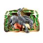 Made in USA Western Goldtone Green Cowboy on Broncho Belt Buckle #102113j