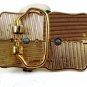 Made in USA Western Goldtone Green Cowboy on Broncho Belt Buckle #102113j