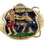 1982 Football Belt Buckle 5714 by Great American Buckle Co