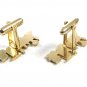 Locomotive Train Steam Engine Goldtone Cufflinks Unmarked 101614