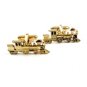 Locomotive Train Steam Engine Goldtone Cufflinks Unmarked 101614
