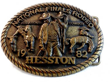 1982 Hesston National Finals Rodeo Belt Buckle