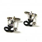 Stethoscope Doctor Physican Silvertone Cufflinks Unbranded 71015