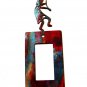 Kokopelli w/ Flute Single Rocker Outlet Cover Plate by Steel Images USA 021915I