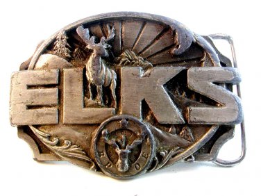 1986 Benevolent Protective Order of Elks Belt Buckle by Siskiyou