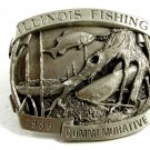 1985 Illinois Fishing Commemorative Belt Buckle by Bergamot 1022314