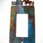 Cowboys on Fence Double Rocker Outlet Cover Plate by Steel Images