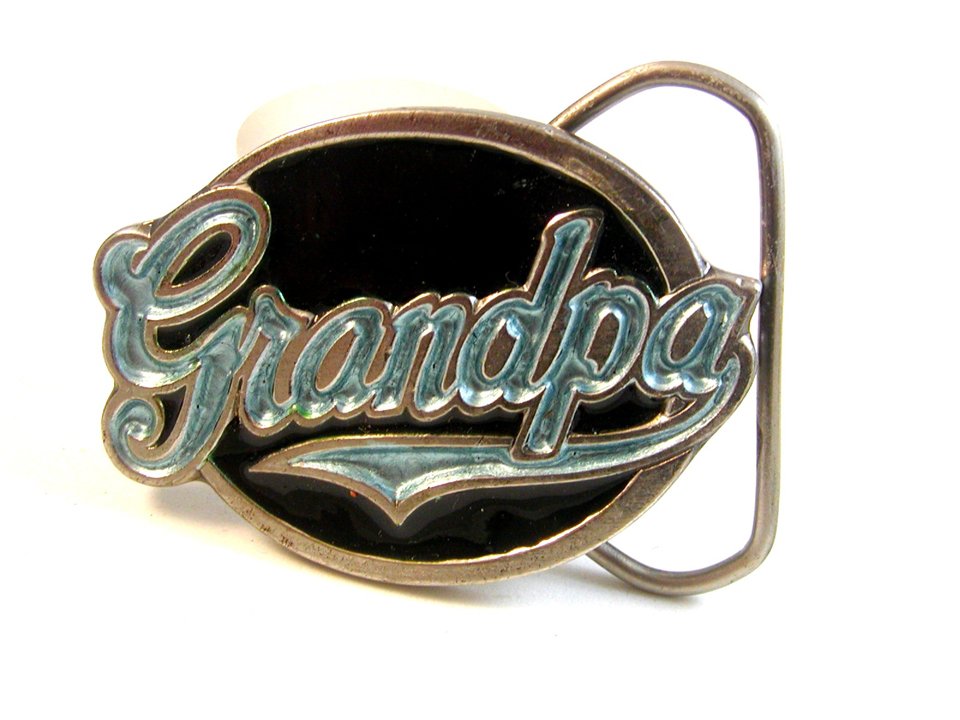 1987 Grandpa Belt Buckle Made in USA