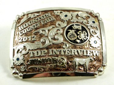 2012 Houston County Fair Top Interview Juniors Belt Buckle 10312013