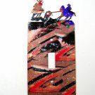 Rodeo Calf Roping Cowboys Single Light Switch Cover Plate by Steel Images USA D
