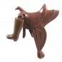 Western Cowboy Early Plastic Saddle / Boot Brooch