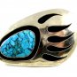 Handmade Tribal Turquoise Clawrple Belt Buckle Signed BC 110614