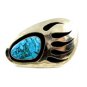 Handmade Tribal Turquoise Clawrple Belt Buckle Signed BC 110614