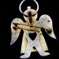 Silvertone Angel Heart Brooch / Pendant by Best 8614