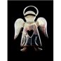 Silvertone Angel Heart Brooch / Pendant by Best 8614