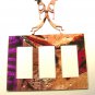 Kokopelli Flute Triple Rocker Outlet Cover Plate by Steel Images USA 022515J