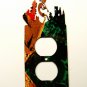 Kokopelli w/ Flute Double Outlet Cover Plate by Steel Images USA 022515K