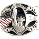 Statue of Liberty Flag Eagle Enameled Belt Buckle 62514 by Buckles of America