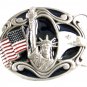 Statue of Liberty Flag Eagle Enameled Belt Buckle 62514 by Buckles of America