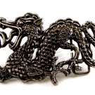 Large Antique Bronzetone Dragon Belt Buckle