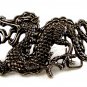 Large Antique Bronzetone Dragon Belt Buckle