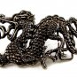 Large Antique Bronzetone Dragon Belt Buckle