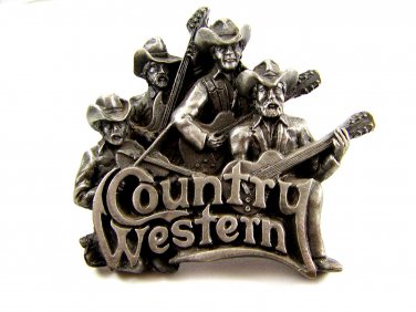 1981 Country Western Band Belt Buckle by Bergamont