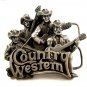 1981 Country Western Band Belt Buckle by Bergamont