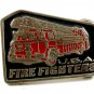USA Fire Fighters Enameled Belt Buckle Unmarked 092614