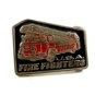 USA Fire Fighters Enameled Belt Buckle Unmarked 092614