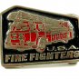 USA Fire Fighters Enameled Belt Buckle Unmarked 092614