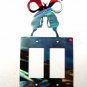 Butterfly Double Rocker Outlet Cover Plate by Steel Images USA 030315W