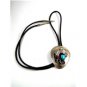 Southwest Western Cowboy Rodeo Horse Head Turquoise Coral Bolo