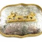 Silvertone & Goldtone Western Rodeo Cowboy Calf Roping Belt Buckle 11132013