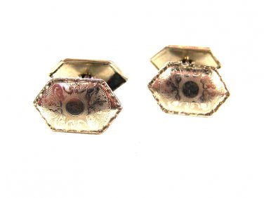 Wonderful Edwardian Deco Silvertone Cufflinks Unbranded 72315