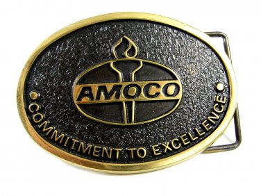 Amoco Commitment To Excellence Solid Brass Belt Buckle By JADCO 102014