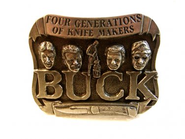 Four Generations of Buck Knife Makers Belt Buckle