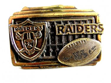 Official NFL Sanctioned Raiders Belt Buckle by Great American Products 82614