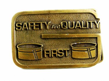 Safety & Quality First Brass Belt Buckle 82114