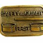 Safety & Quality First Brass Belt Buckle 82114