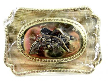 Western Cowboy Rodeo Hat Pistol Belt Buckle 10242013