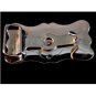 Horse two tone belt buckle with star design