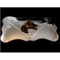 Horse two tone belt buckle with star design