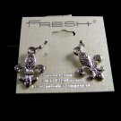 Dangley Fleur de Lis Pierced Studs Earrings Free Shipping