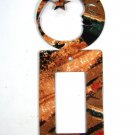 Man In Moon Single Rocker Switch Cover Plate by Steel Images Made USA 52815j