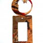 Man In Moon Single Rocker Switch Cover Plate by Steel Images Made USA 52815j