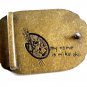 Pistol with Sign That Reads Silence Belt Buckle by Mike Aho 61914