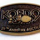 1983 KQED 9 Radio TV Annual Auction Northern California Brass Belt Buckle