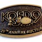 1983 KQED 9 Radio TV Annual Auction Northern California Brass Belt Buckle